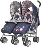 Thumbnail for your product : O Baby Obaby Leto Twin Stroller and Footmuffs - Little Cutie and Sailor