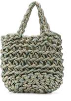 Thumbnail for your product : Alienina Tea woven tote bag