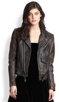 Thumbnail for your product : Polo Ralph Lauren Distressed Leather Moto Jacket