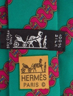 Hermes Striped Silk Tie