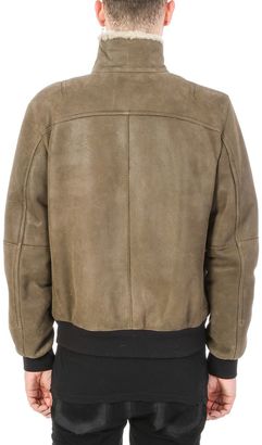 Drome Green Khaki Leather Jacket