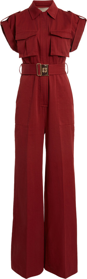 Elie Saab Detail Cotton-Gabardine JumpsuitSaab