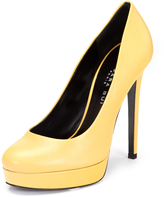 Thumbnail for your product : Barbara Bui Leather Round-Toe Platform Pump