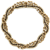 Thumbnail for your product : Elizabeth Cole Gold & Crystal Chain Braided Necklace