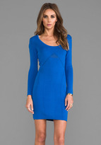 Thumbnail for your product : Yigal Azrouel Cut25 by Mesh Knit Insert Techno Dress