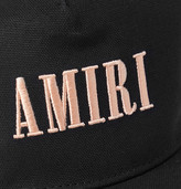 Thumbnail for your product : Amiri Logo-Embroidered Cotton-Canvas And Mesh Baseball Cap