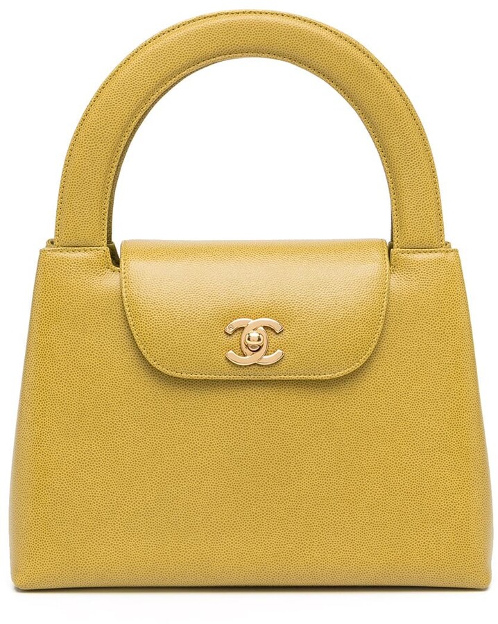 Chanel Pre Owned 1998 CC turn-lock handbag - ShopStyle Satchels