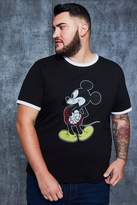 Thumbnail for your product : boohoo Big And Tall Disney Washed Out Mickey T-Shirt