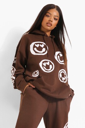 boohoo Oversized Heart Face Hoodie - ShopStyle