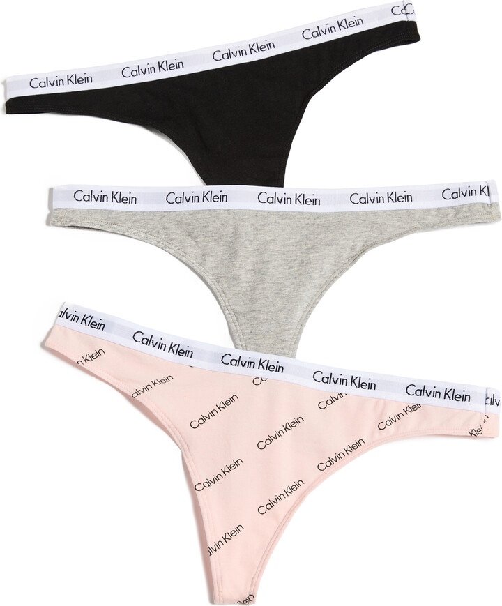 Calvin Klein Underwear Women's Black Thongs | ShopStyle