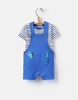 Thumbnail for your product : Joules Wade Baby Boys T Shirt And Dungaree Set in 100% Cotton in Radiant Blue