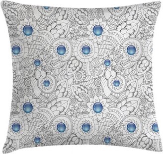 East Urban Home Ornamental Hand Drawn Indoor / Outdoor Floral 28" Throw Pillow Cover