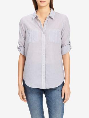Calvin Klein pinstripe roll-sleeve shirt
