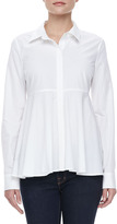 Thumbnail for your product : Halston Long-Sleeve Peplum Shirt