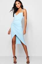 Thumbnail for your product : boohoo Strappy Wrap Detail Midi Dress