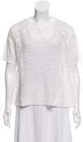 Thumbnail for your product : Rebecca Taylor Lace-Accent Short Sleeve Sweater w/ Tags