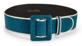 Thumbnail for your product : Oscar de la Renta Leather-Trimmed Suede Belt