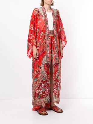 Camilla Floral-Print Kimono Cover-Up