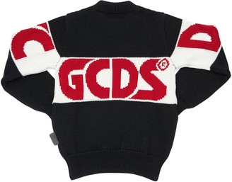 GCDS Intarsia Knit Wool Blend Sweater