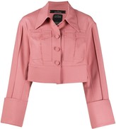 Thumbnail for your product : Rokh Distressed Cropped Jacket