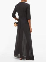 Thumbnail for your product : ALBUS LUMEN Andrea Raw-seam Cotton-blend Maxi Dress - Black