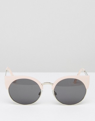 Monki Cateye Nude Frame Sunglasses