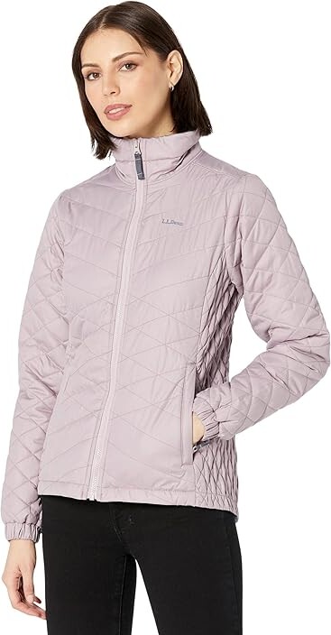 L.L. Bean Fleece-Lined Primaloft Jacket Women's Clothing Storm Teal : LG Polyester/Fleece