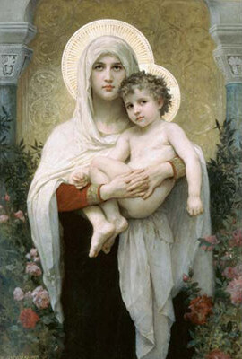 Buyenlarge 'Madonna of the Roses' by William Bouguereau Painting Print