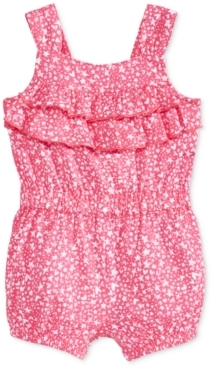 First Impressions Stars-Print Ruffled Cotton Romper, Baby Girls (0-24 months), Created for Macy's