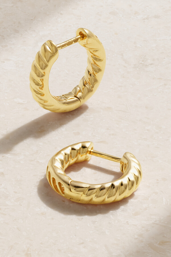 Anita Ko Zoe 18-karat Gold Hoop Earrings - One size - ShopStyle