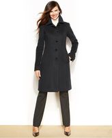 Thumbnail for your product : Anne Klein Wool-Cashmere-Blend Club-Collar Walker Coat