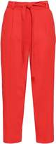 Thumbnail for your product : M Missoni Belted Cropped Stretch-crepe Straight-leg Pants