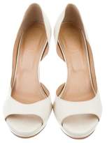 Thumbnail for your product : Roger Vivier Leather Peep-Toe Pumps