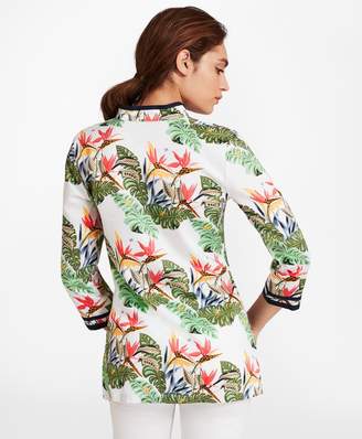 Brooks Brothers Tropical-Print Cotton Sateen Tunic