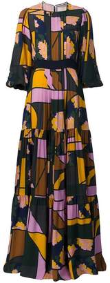 Roksanda mixed print maxi dress