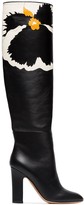 Thumbnail for your product : Valentino Floral Knee High Boots