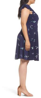 Leota Flutter Sleeve A-Line Dress
