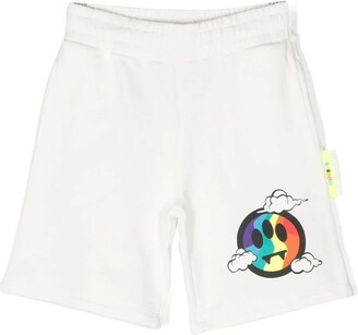 BARROW White Shorts With Front Multicoloured Logo