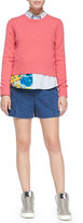 Thumbnail for your product : Marc by Marc Jacobs Iris Crewneck Sweater, Candy Stripe Shirting Button-Down & Classic Cotton Pleated Shorts