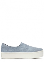 Thumbnail for your product : Opening Ceremony Light blue denim flatform skate shoes