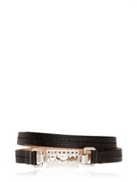 Thumbnail for your product : Richmond Razorblade Leather Wrap Bracelet