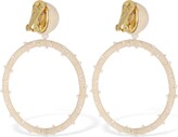 Thumbnail for your product : Oscar de la Renta Dotted Beaded Hoop Earrings