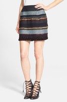 Thumbnail for your product : Tory Burch 'Danielle' Metallic Stripe Merino Wool Skirt