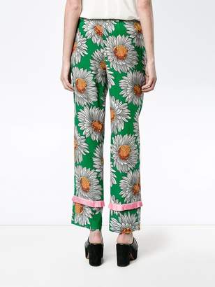 Gucci floral print trousers