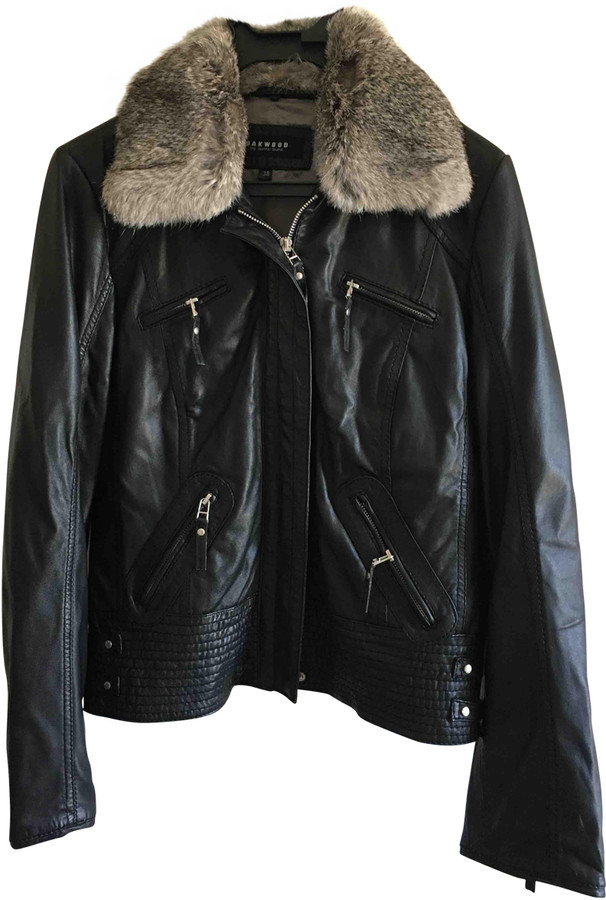 Fashion Jackets Leather Jackets Oakwood Leather Jacket black glittery 