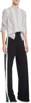 Thumbnail for your product : Veronica Beard Russo High-Waist Side-Snap Wide-Leg Trousers