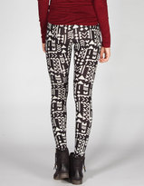 Thumbnail for your product : Lily White Ethnic Print Stripe Womens Leggings