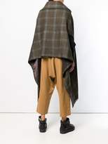 Thumbnail for your product : Junya Watanabe COMME DES GARÇONS draped plaid coat