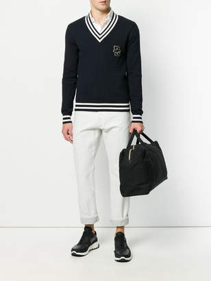 Dolce & Gabbana v-neck cable knit sweater