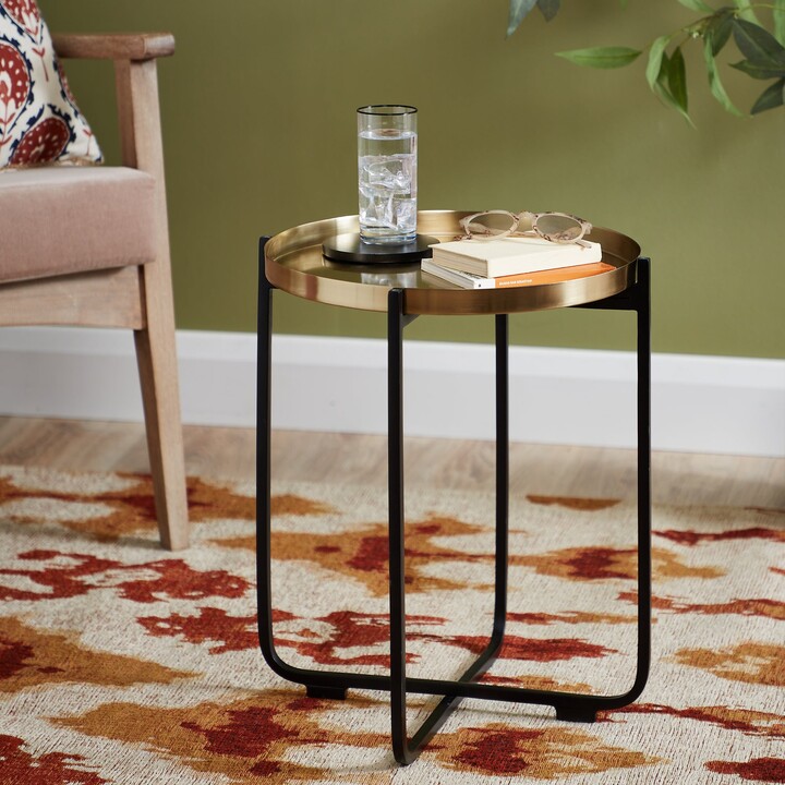 Dunelm Tiana Side Table Metallic Effect Gold ShopStyle